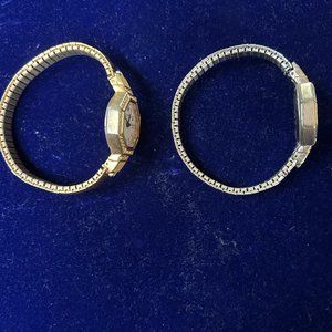 Pair of Vintage Gold and Silver Issac Mizrahi Live! Watches